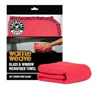 Chemical Guys MIC707 Waffle Weave Glass and Window Microfiber Towel, Red (24" x 16")