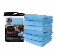 Chemical Guys Workhorse Professional Microfiber Towels Blue 6 Pack Ultra-Soft 70/30 Blend Detailing Towels for Wax, Glaze, Interior, Glass & All-Purpose Cleaning 16" x 16"