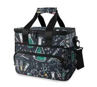 Chemical Laboratory Formula Green Cooler Bag Thermal Insulated Picnic Lunch Bag Box Large Cool Bag for Beach Picnic Camping Travel Men Women