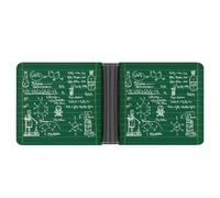 Chemical Mathematical Equation Printed Bifold Wallet with Hidden Compartments Pocket Money and Credit Card Holder for Men Women