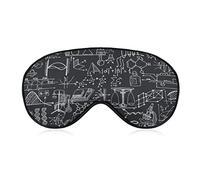 Chemical Molecule Formula Funny Sleep Eye Mask Soft Blindfold Eye Cover with Adjustable Strap Night Eyeshade for Men Women