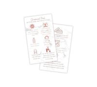 Chemical Peel Aftercare Cards | 50 Pack | Size 2x3.5” inches Business Card | Marble Look with Non-Metallic Rose Gold Foil Color Design