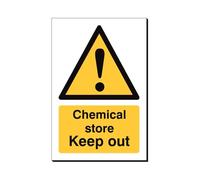 Chemical Store Keep Out Safety Sign 240x360mm Waterproof 3 mm Foamex Board Qty 1