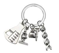 Chemical Structure Key Chains, Scientific Key Holder, Metal Texture, Perfect for Students, Teachers and Science Enthusiasts