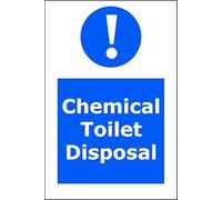 Chemical Toilet Disposal | 30cm x 20cm | Blue - PVC Plastic Sign for Campsites, RV Parks, Marine Facilities, Waste Management | UK-Made with Renewable Energy | Low Carbon Footprint