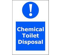 Chemical Toilet Disposal | 40cm x 30cm | Blue - Vinyl Sign for Campsites, RV Parks, Marine Facilities, Waste Management