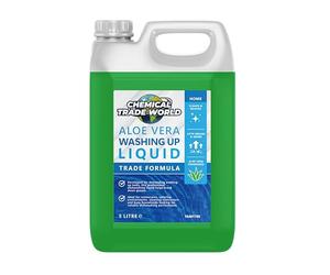 Chemical Trade World - Washing Up Liquid (Aloe Vera) - Professional Dishwashing Detergent for Plates, Glassware & Kitchenware - Trade Size 5L