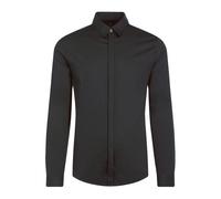 Chemise Slin Stretch Shirt, male, Armani Exchange, Casual Shirts, Black, S, Shirts S