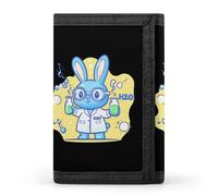 Chemist Bunny Rabbit Casual Wallet for Men Minimalist Trifold Wallet ID Card Holder Coin Purse Wallet