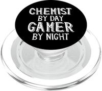 Chemist By Day Gamer By Night Doctorate Graduate Chemistry PopSockets PopGrip for MagSafe