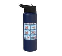 Chemist Chemical Engineering Infinite Energy Rotation Cat Stainless Steel Insulated Water Bottle