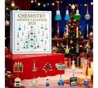 Chemistry Advent Calendar 2025,24 Days Science Advent Calendars with Experiments Chemistry Set,2d Acrylic Chemistrys Equipment Pendants for Chemistrys Enthusiast Xmas Tree Penants (A-1pcs)