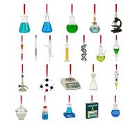 Chemistry Advent Christmas 2025 - Acrylic Ornaments 2D Parties - Countdown 24 Days Pendants - for Living Room, Bedroom, Office, Stairs, Window Sill, Fireplace, Garden, Wreath