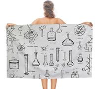 Chemistry Beach Towels for Adults Extra Large 200x150 cm, Science Microfibre Beach Towel, Quick Dry Lightweight, for Bath, Gym, Travel, Yoga, Swimming, Camping A-5291