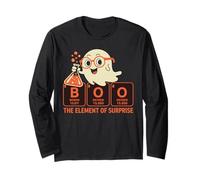 Chemistry Boo The Element of Surprise Cute Chemist Halloween Long Sleeve T-Shirt