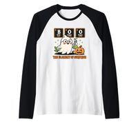 Chemistry Boo The Element of Surprise Cute Chemist Halloween Raglan Baseball Tee