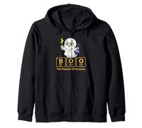 Chemistry Boo The Element Of Surprise Cute Chemist Halloween Zip Hoodie