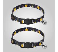 Chemistry Bottle Black Dog Collar Quick Release Buckle Dog Collars for Males 2 Pack