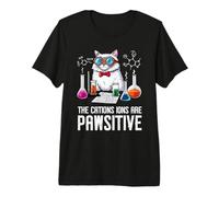 Chemistry Cat The Cations Ions are Pawsitive Science Chemist Premium T-Shirt