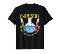 Chemistry Class Experiment Here for The Bubbles Funny Kids Value Graphic T-Shirt, Men, Black, L