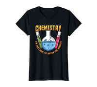 Chemistry Class Experiment Here for The Bubbles Funny Kids Value Graphic T-Shirt, Women, Black, M