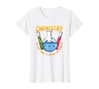 Chemistry Class Experiment Here for The Bubbles Funny Kids Value Graphic T-Shirt, Women, White, L