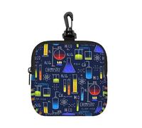Chemistry Experiment, Coin Purse Square Zipper Storage Bag, Change Pouch with Lobster Buckle Clasp Buckle, Change Purse