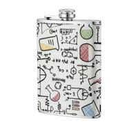 Chemistry Experiments Science Science Experiments,304 Stainless Steel 8oz Flask Pu Leather Case, Pocket Flagon Outdoor Flat Liquor Flask