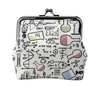 Chemistry Experiments Science Science Experiments, PU Leather Coin Purse, Small Wallets, Change Pouch with Kiss Lock Clasp Buckle, Change Purse