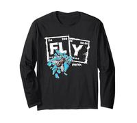 Chemistry Fly Blue Broken Glass Periodic Table Elements Long Sleeve T-Shirt