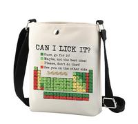 Chemistry Gift Periodic Table of Elements Gift Can I Lick It Periodic Table Crossbody Bag Science Chemistry Lab Shoulder Bag (Lick It CR UK)