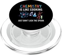 Chemistry Is Like Cooking Don't Lick The Spoon PopSockets PopGrip for MagSafe