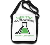 Chemistry is Like Cooking Just Don't Lick The Spoon Shoulder Bag White