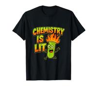 Chemistry is Lit Neon Test Tube Science Humor Print T-Shirt