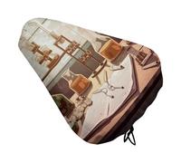 Chemistry Lab Bike Seat Cover Soft Padded, Extra Wide Bike Seat Cushion for Women Men Comfort, Replacement Waterproof Bicycle Seats Cushion with Drawstring, Fit for Road/Mountain/Exercise/Spin