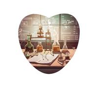 Chemistry Lab Car Air Freshener Hanging, Long Lasting Scented Car Aromatherapy Tablets, Love form Fragrance Scented Cards for Vehicles, Bedroom, Wardrobe White-style