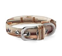 Chemistry Lab Dog Collar Adjustable Pet Collar Stainless Steel D-Ring Collar Oxford Cloth Cat Collar Strap with Metal Buckle for Small Medium Dog