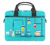 Chemistry Lab Laptop Case Bag Sleeve Portable Crossbody Messenger Briefcase w/Strap Handle, 13 14 inch