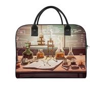 Chemistry Lab Laptop Tote Bag Casual Travel Handbag Multi Pocket Shoulder Bags for Work Travel