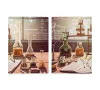 Chemistry Lab Passport Holder with Card And Ticket Slot, PU Leather Passport Case Easy Access, Travel Essentials Document Organizer Waterproof Travel Wallet for Men Women