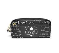 Chemistry Mathematics Formulas Pencil Cases Large Capacity Zipper PU Leather Pencil Pouch Bag Multifunctional Stationery Cosmetic Makeup Bags