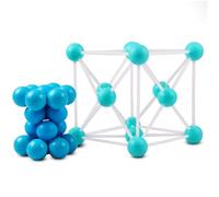 Chemistry Molecular & Crystal Structure Model Set, Color-Coded Atoms | And Bonds,Small Copper Unit Cell Plastic Stick Metal Crystal Assembly Model, Organic & Inorganic Learning Teaching Tool