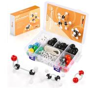 Chemistry Molecular Model Kit-124PCS,Molecular Visual Modeling Kit for Organic&Inorganic Learning,Atomic Element Model Set for Chemistry Classes,Supply to Students & Teachers