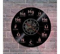Chemistry Molecule Biochemistry Vinyl Wall Clock 12 in Black Decor Modern Decorative Vinyl Record Wall Clock, A Unique Gift for Any Occasion (Undantagen A)