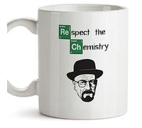 Chemistry Mug - Respect The Chemistry - Geek/Engineer Mug. Coffee Chemistry Present for Chemist Friends and Family - Ceramic - 11oz / 350 mL
