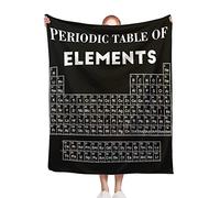 Chemistry Periodic Table Blanket, Science 60 x 80 Inch Throw Lightweight Super Soft Cozy Chemistry Teachers Gifts Blankets for Couch Bed Sofa Chair