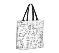 Chemistry Print Basic Models Tote Bag With Zipper With Inner Pockets,Laptop Work Tote Bag For Sport,Travel