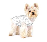 Chemistry Print Black White,Cotton Sleeveless Pet T-Shirt Soft Stretchy Puppy Breathable Vest,M