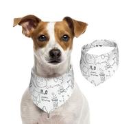 Chemistry Print Black White,Dog Bandanas Cotton Pet Scarf Adjustable Bibs for Pet,S