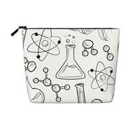 Chemistry Print Cosmetic Bag for Women- Portable Travel Organiser, Toiletry Bag with Zip Closure